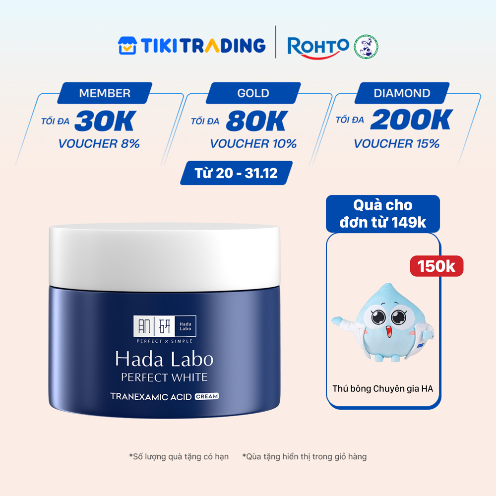 Kem dưỡng trắng Hada Labo Perfect White Tranexamic Acid Cream 50g