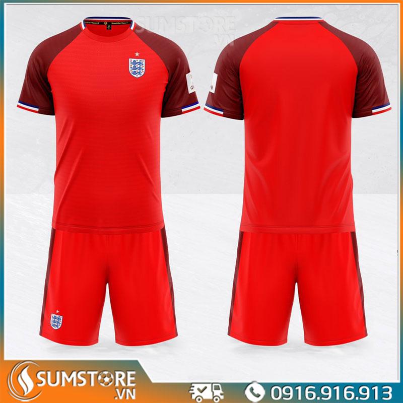 Quần áo đá banh Tuyển Anh Đỏ - Đồ đá bóng WC 2022