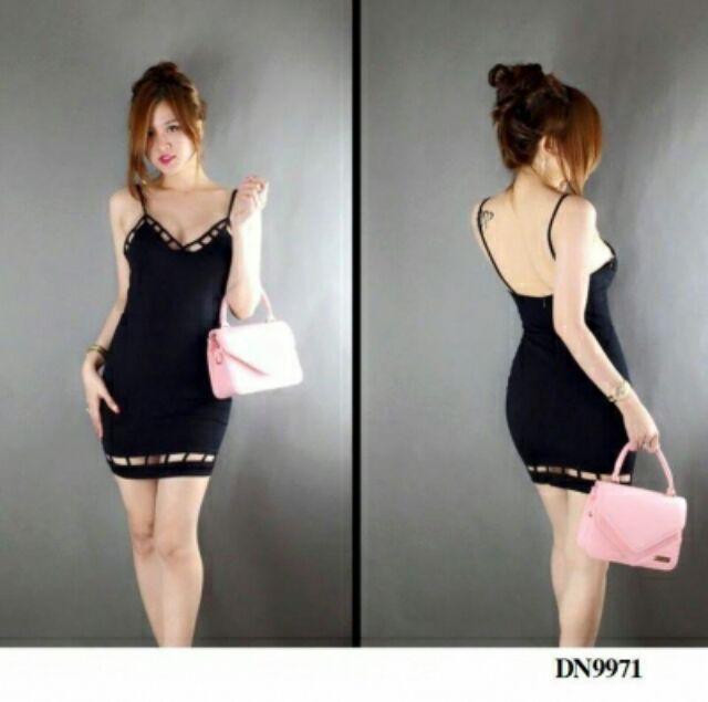 Đầm đan dây ngực