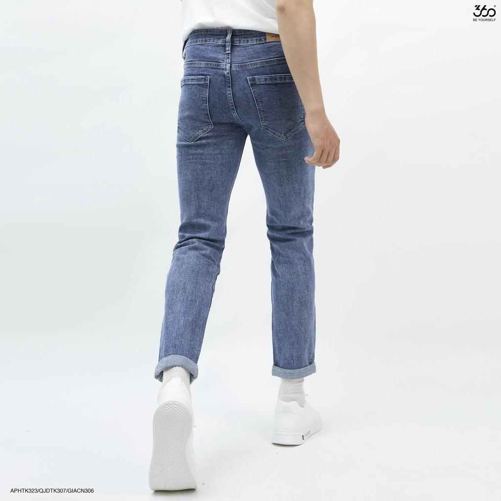 Quần jeans nam local brand 360 BOUTIQUE màu xanh navy - QJDTK307