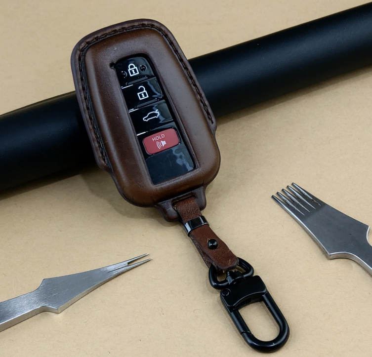 Bao da ép phom Handmade bọc chìa khóa xe ô tô TOYOTA da bò thât giá tận xưởng (có bán sỉ)