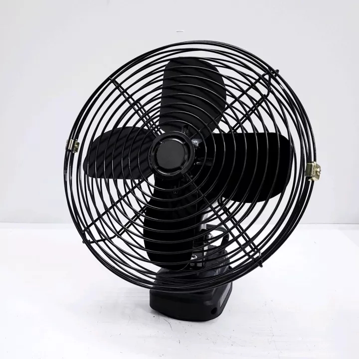Thân Quạt Chạy Pin 8 Inch Cánh Sắt 21cm Lồng Thép Mạ, Dùng Chung Pin Chân Pin Thông Dụng