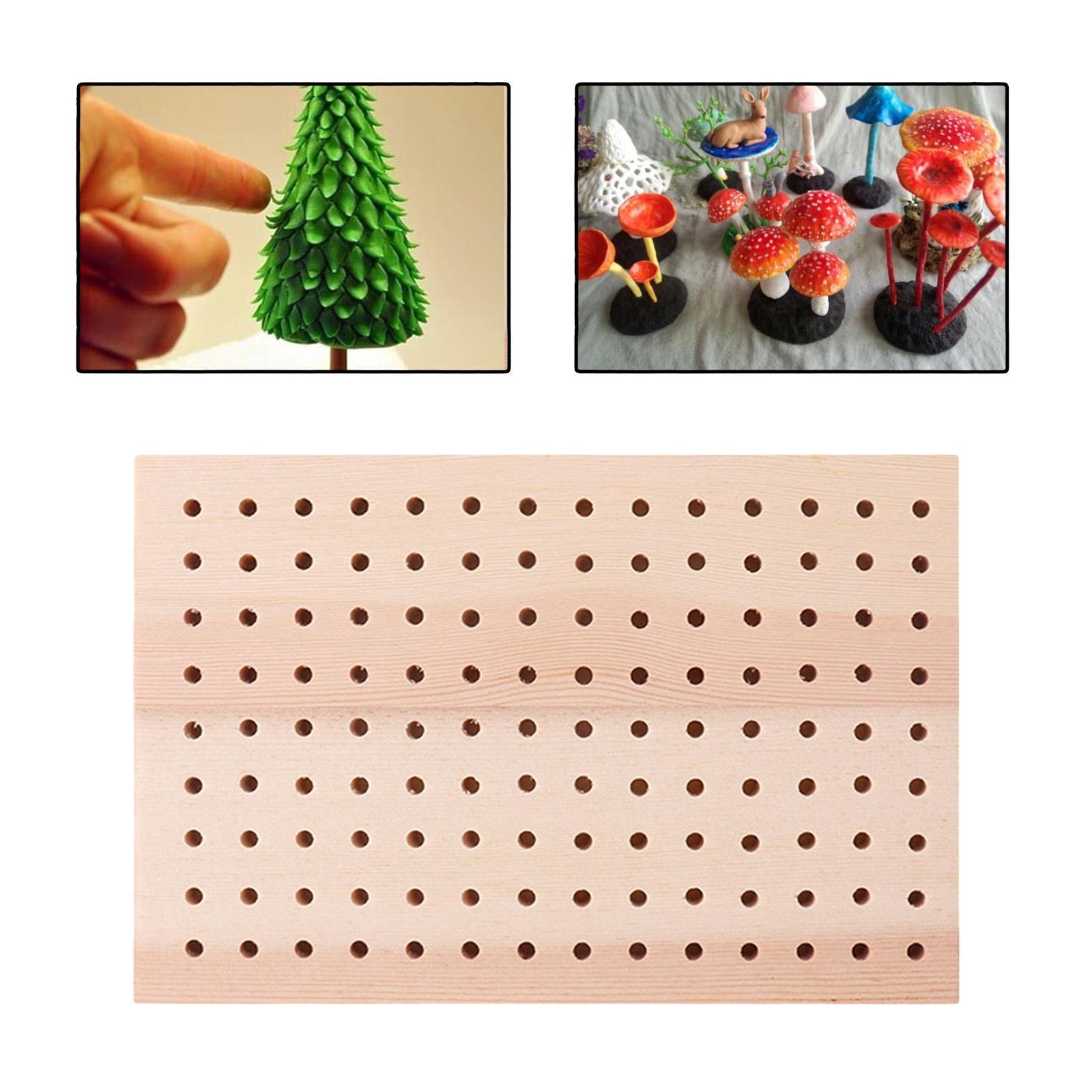 Wooden Plug Board Pottery Sculpture Tools Stand Holder DIY Clay