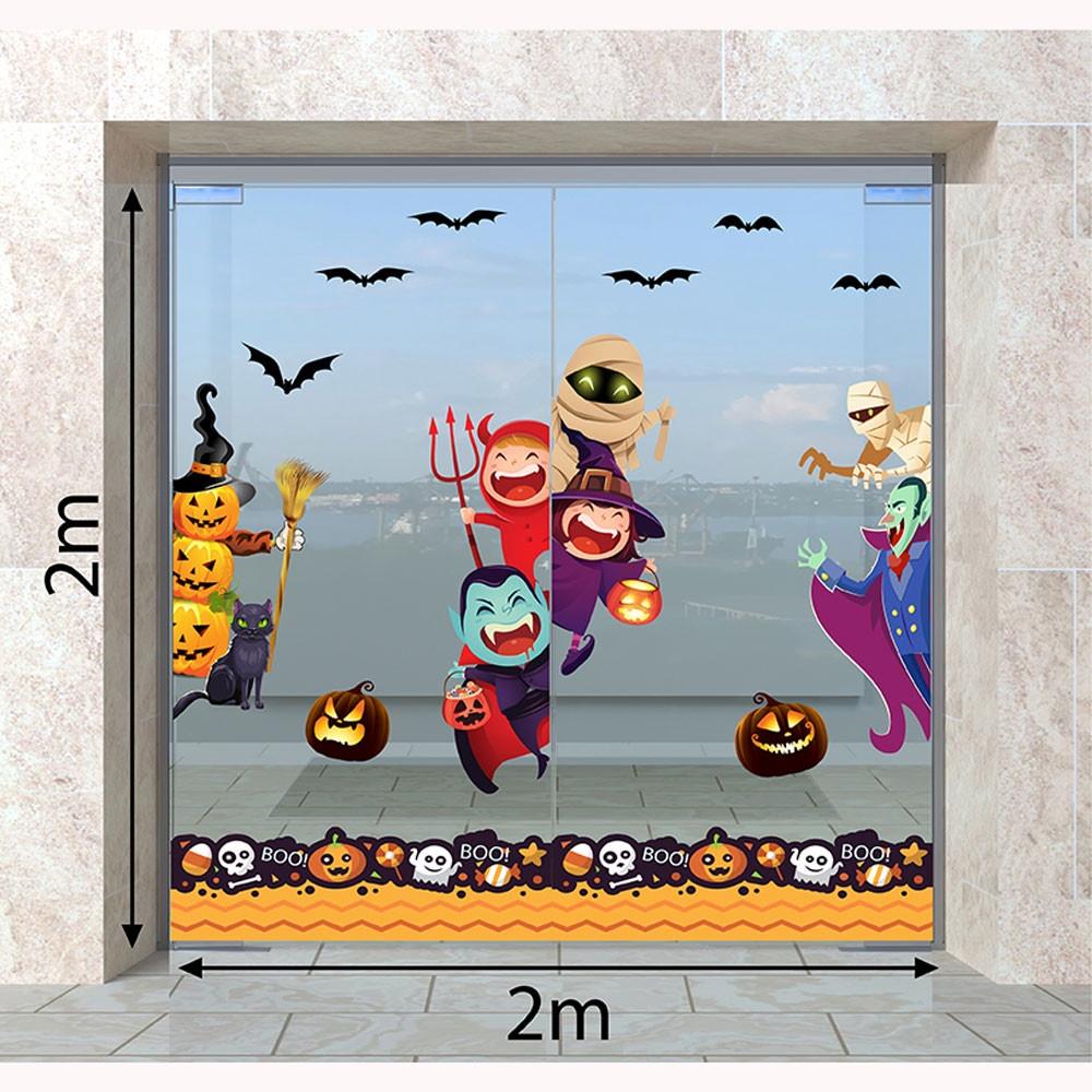 DECAL TRANG TRÍ HALLOWEEN 2022 COMBO VUI ĐÙA HALLOWEEN