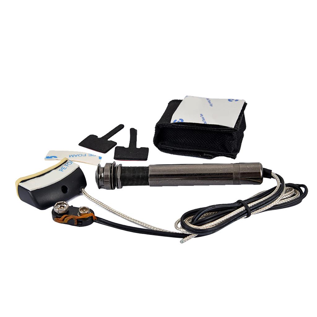 Đàn Ukulele Piezo Pickup Preamp Hệ Thống có Thể Tích & Tone Điều Khiển cho Uke Phần Guitar