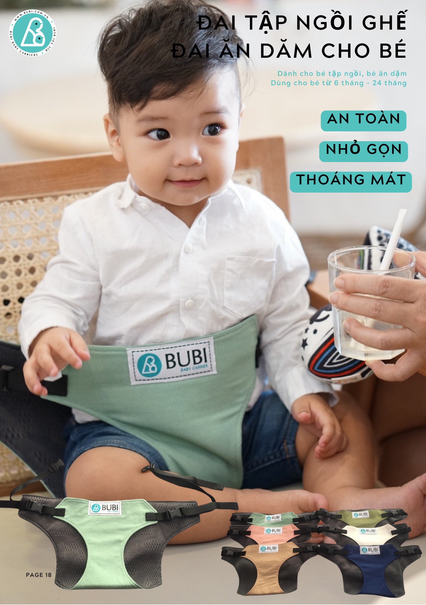 BUBI - ĐAI ĂN DẶM - ĐAI AN TOÀN CHO BÉ