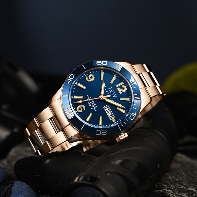 Đồng hồ nam chính hãng IW CARNIVAL IW534G-1 Kính sapphire ,chống xước ,Chống nước 50m ,Bảo hành 24 tháng,Máy cơ ,dây kim loại thép không gỉ 316L, mặt xanh thiết kế đơn giản dễ đeo