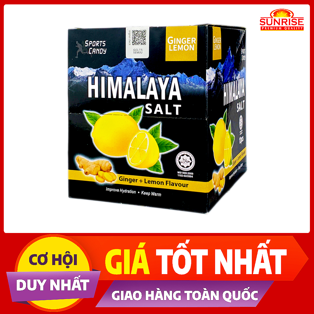 Kẹo chanh gừng muối hồng Himalaya hộp 180g