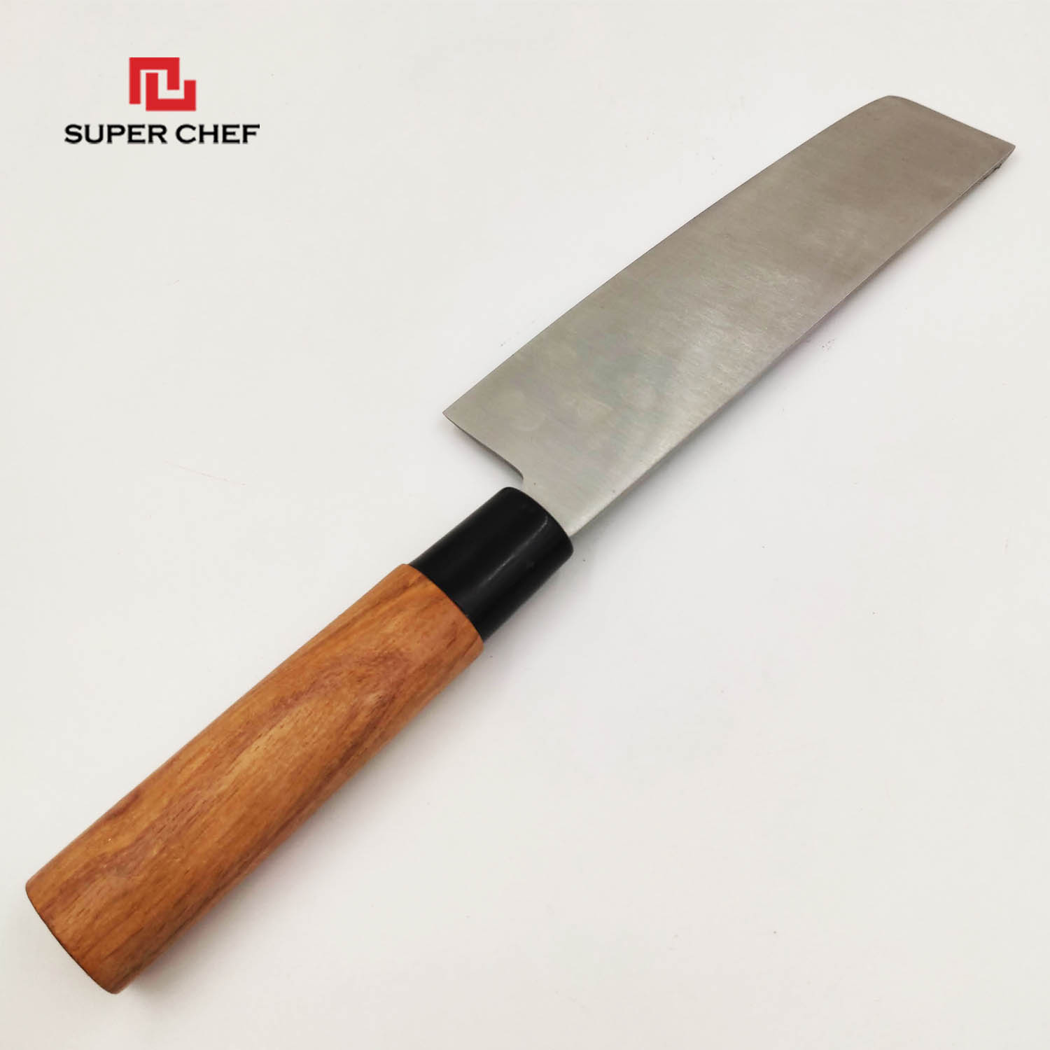 Dao Thái Rau Củ Quả Cán Gỗ Chính Hãng Super Chef Chuẩn Dao Nakiri Nhật Cao Cấp Siêu Sắc Bén, Lâu Cùng Bằng Thép Không Gỉ, Không Ăn Mòn An Toàn Sức Khỏe, Siêu Tiện Lợi ( Lưỡi dài 16.5cm)