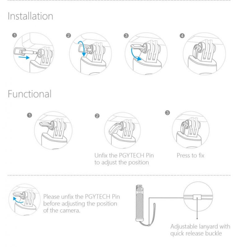 Tay cầm phao nổi dành cho Action Camera – PGYtech - Hàng chính hãng