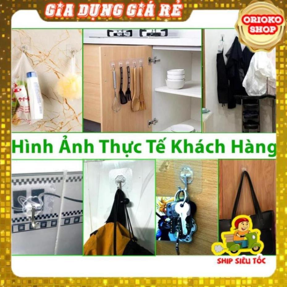 Móc Dán Tường Siêu Dính Chịu Lực Treo Đồ, Quần Áo, Móc Treo Nhà Tắm Nhà Bếp