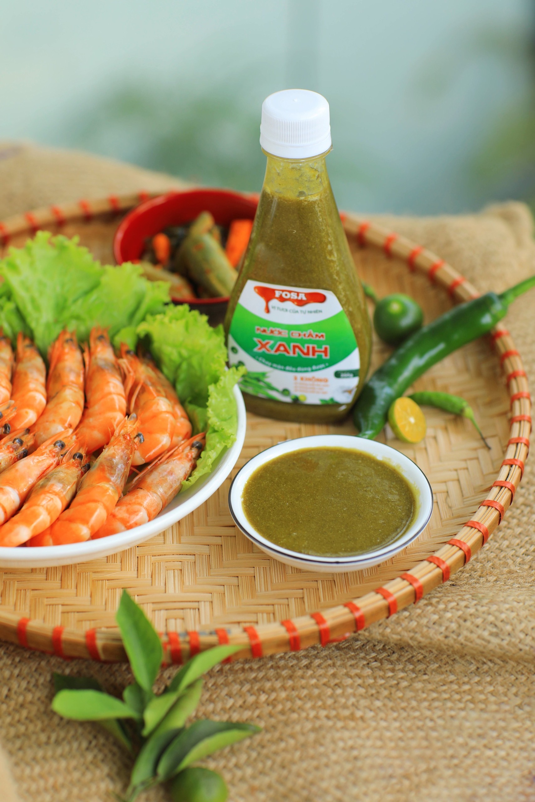 Nước chấm Fosa , muối ớt tắc tươi ngon cho hải sản và BBQ, chay mặn đều dùng được, chai 110g