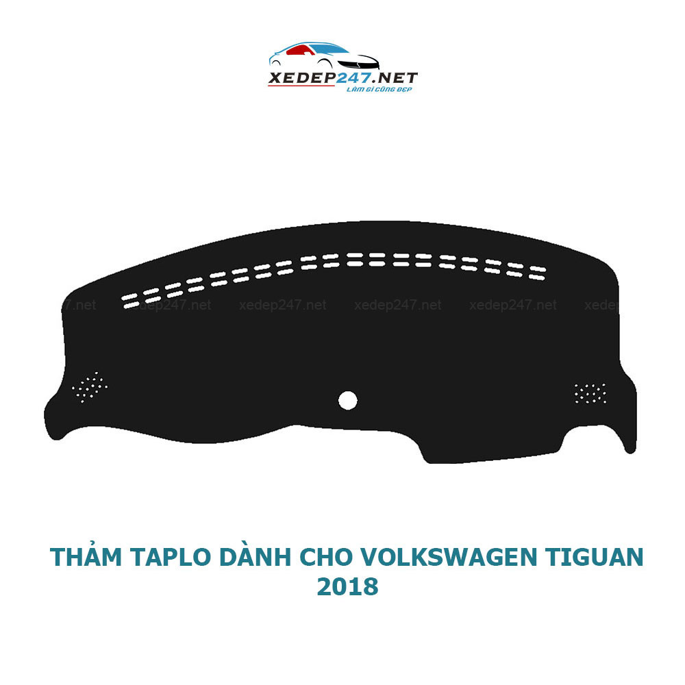 Thảm Taplo dành cho xe Volkswagen Tiguan 2018 chất liệu Nhung, da Carbon, da vân gỗ