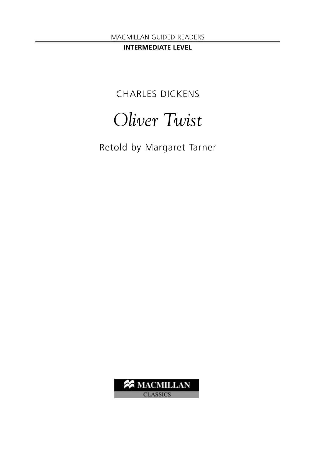 Macmilan Readers Intermediate Level: Oliver Twist (No CD)