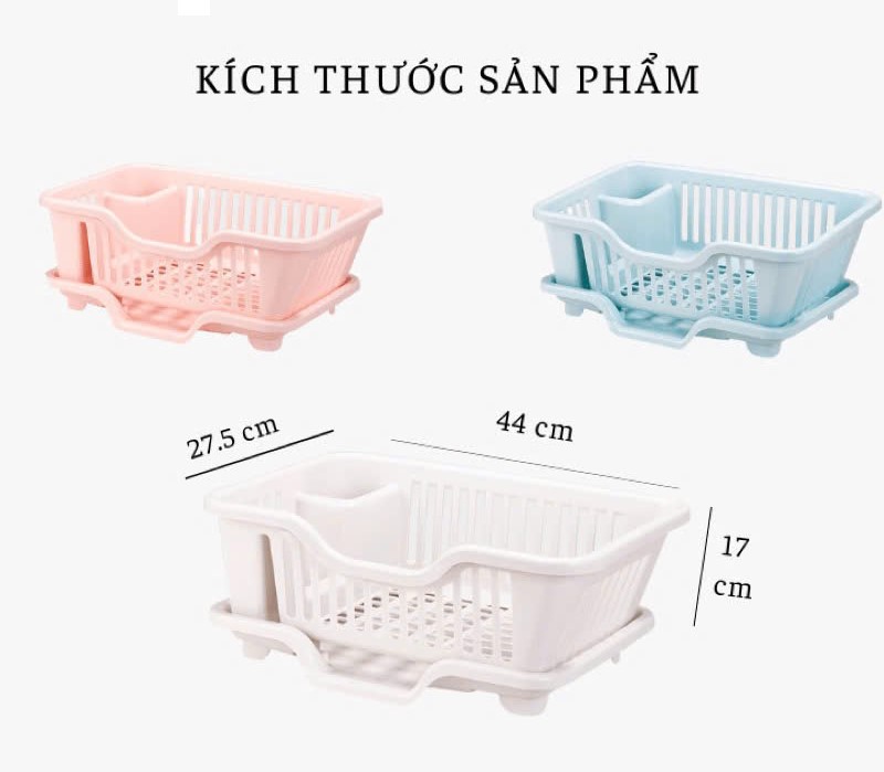 Rổ Úp Chén Bát Việt Nhật (3535), Giá Để Bát , Khay Úp bát có Lỗ Thoát Nước Tiện Ích