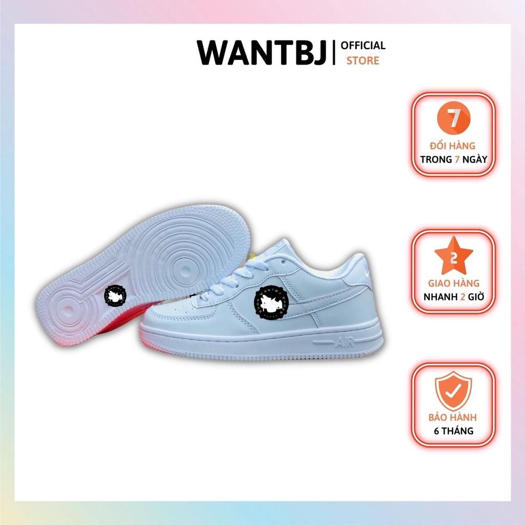 Giày sneaker nam và nữ, giày bata AF1 màu full trắng full box size 36 đến 44 SNAF1F1