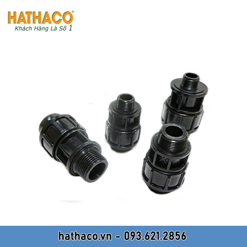 Com bo 5 Măng Sông 40 Ren Ngoài 32 - 40 - 50 (ren 1&quot; - 1.1/4&quot; - 1.1/2&quot;) HATHACO Nối Ống HDPE