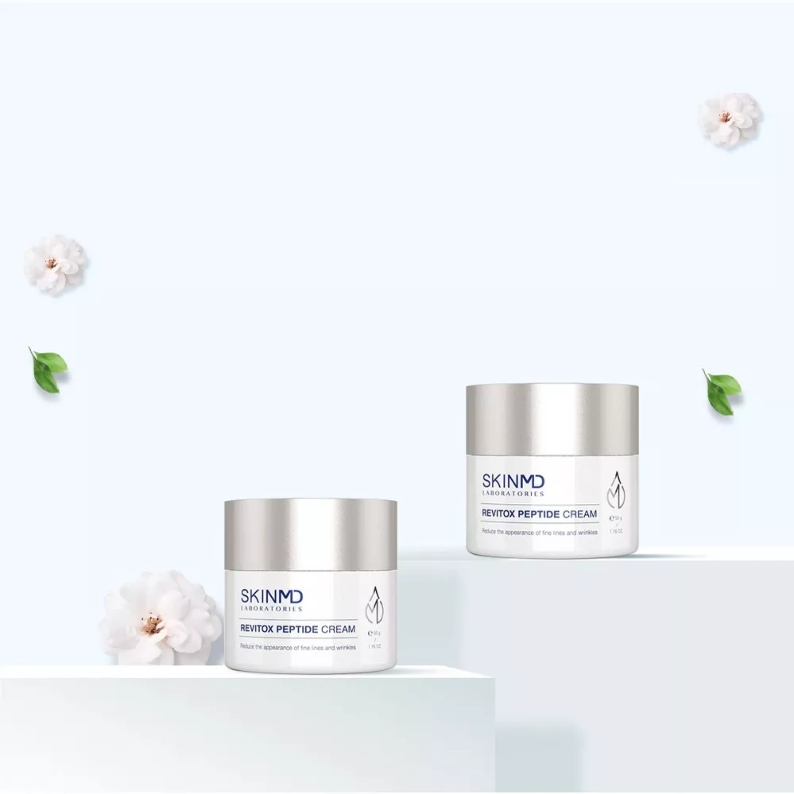 Bộ đôi mờ nám nâng cơ chuyên sâu SKINMD PURE WHITENOL INTENSIVE CREAM 15g và SKINMD REVITOX PEPTIDE CREAM 50g tác động mạnh mẽ giúp mờ nám trắng da mờ vết thâm