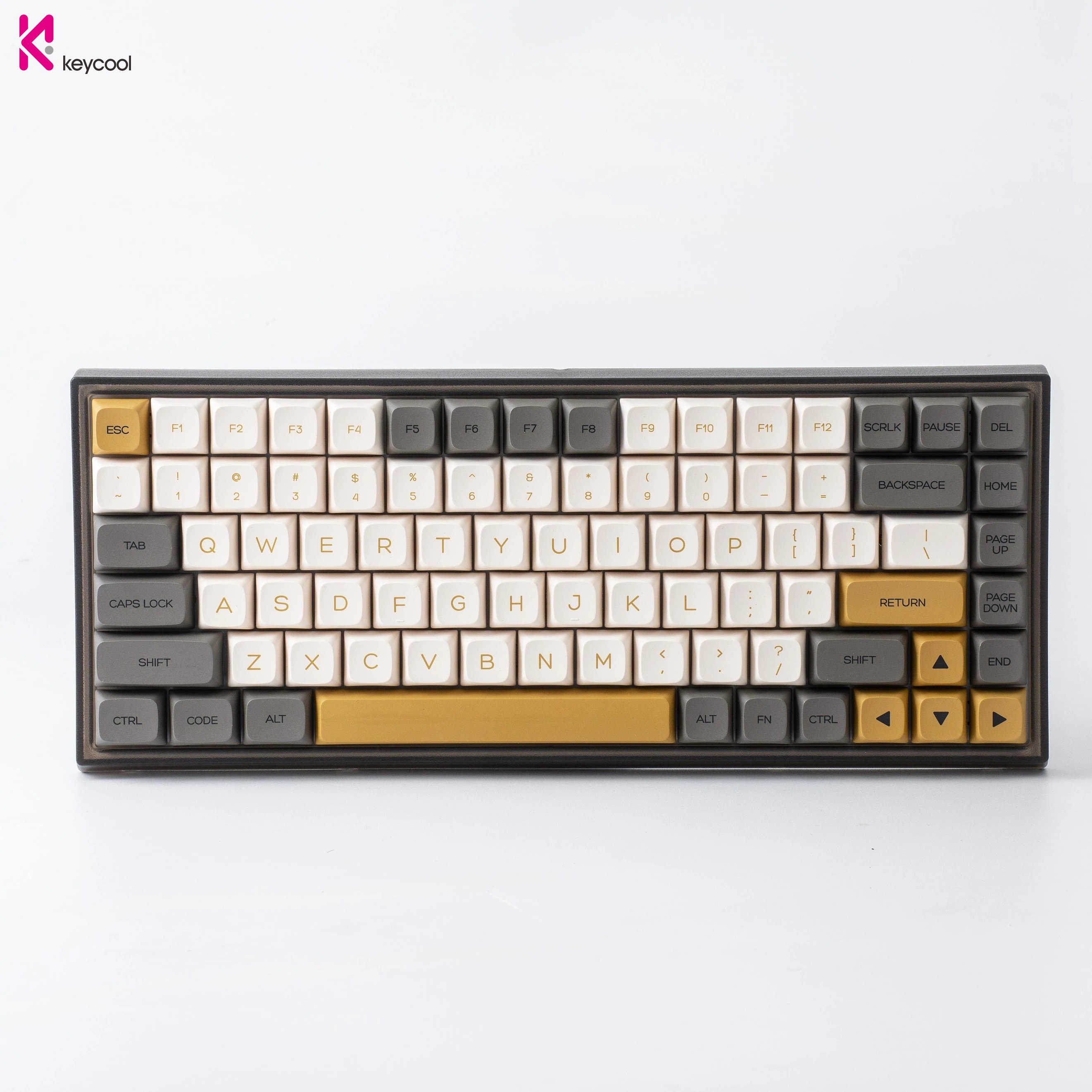 Bàn phím cơ Keycool KC84 Pro Smoke Black RGB Hotswap Three-mode Bluetooth 5.0/ 2.4G/ Type-C - hàng chính hãng