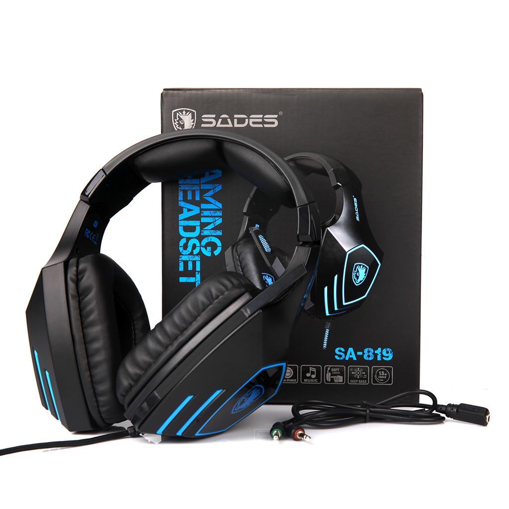 SA819 LED Stereo Headsets Surround Sound Gaming headphones 3.5mm W/ MIC