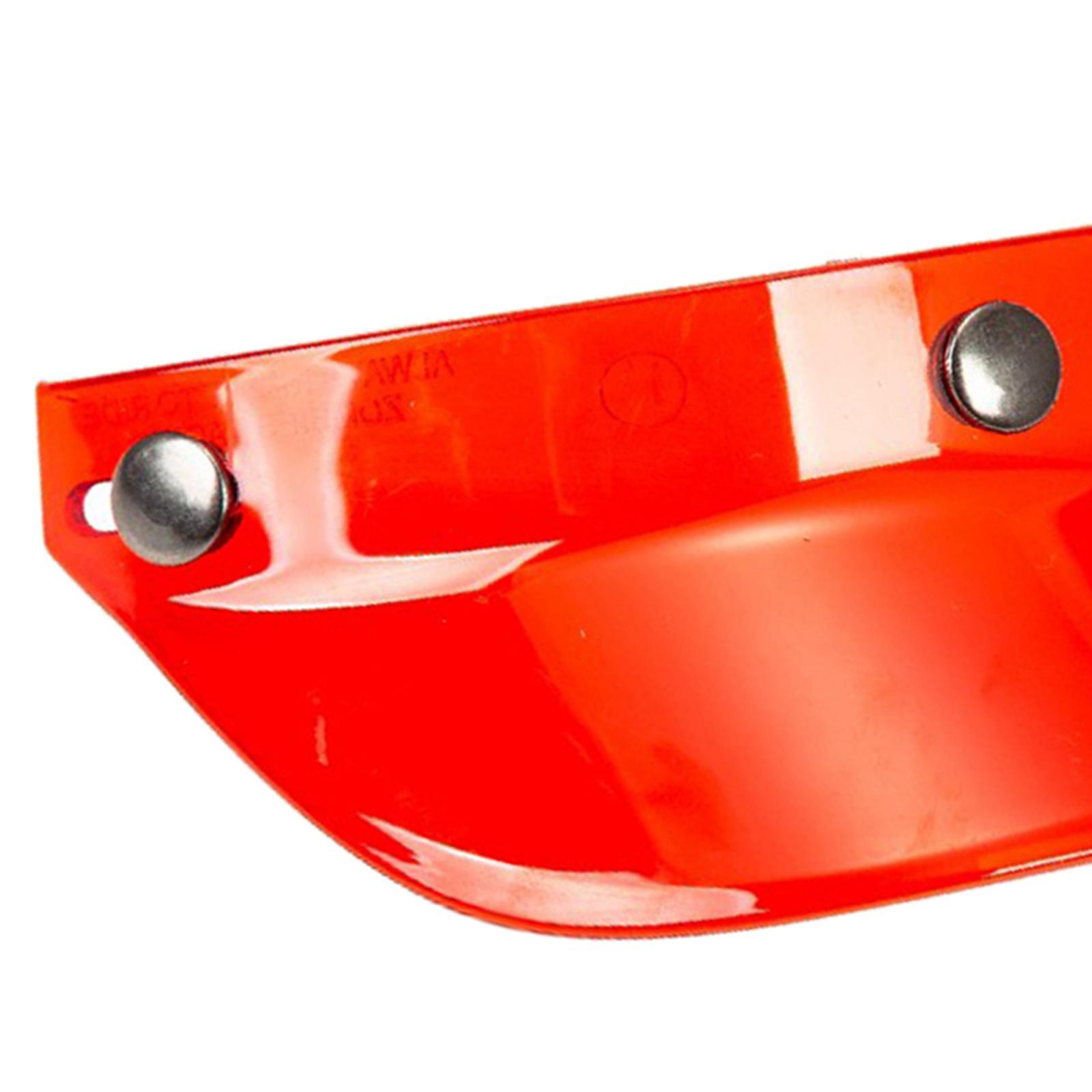 Motorcycles Helmet Peak Shield Open Face Retro Sun Shade Protector Replacement w/ 3 Snap Scratch Resistant for 3/4 Helmets