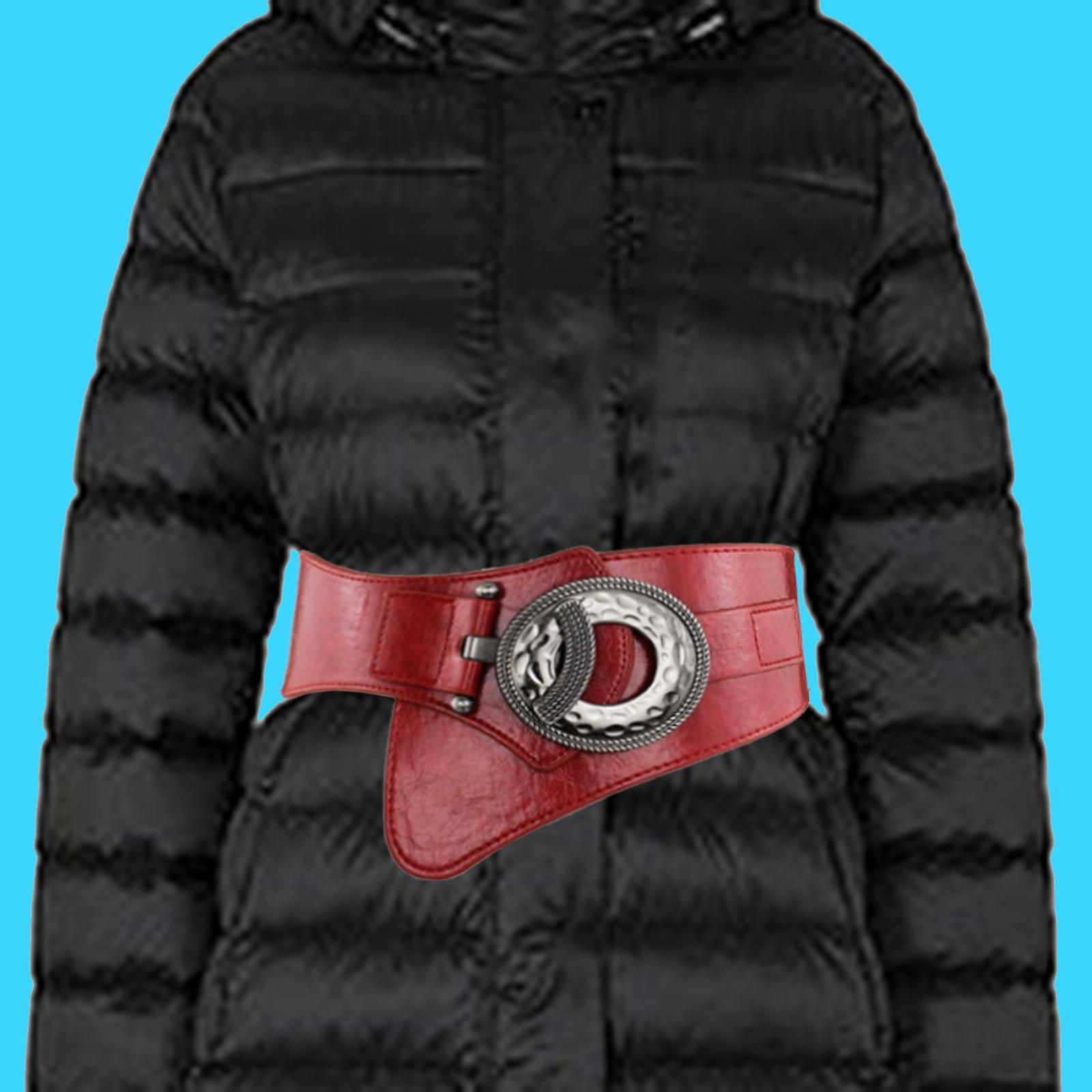 Women Waist Belt Wide PU Leather Elastic Cummerbunds for Wedding Skirt Girls