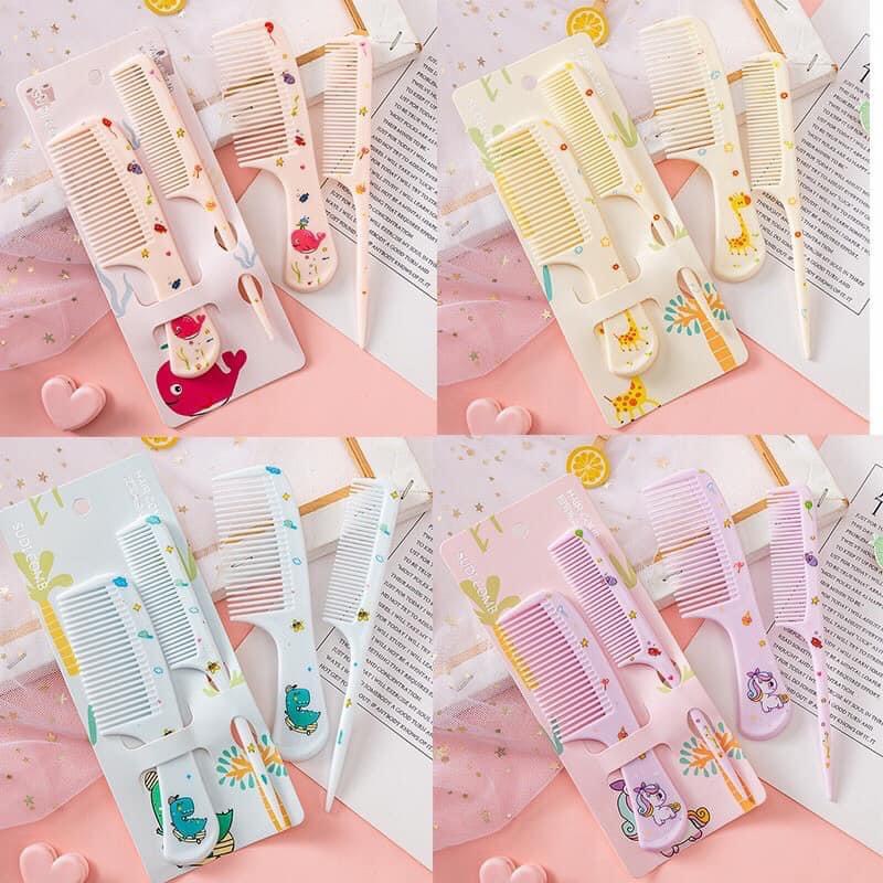 SET 2 LƯỢC CHẢI ĐẦU CUTE ĐÁNG YÊU HÀN QUỐC