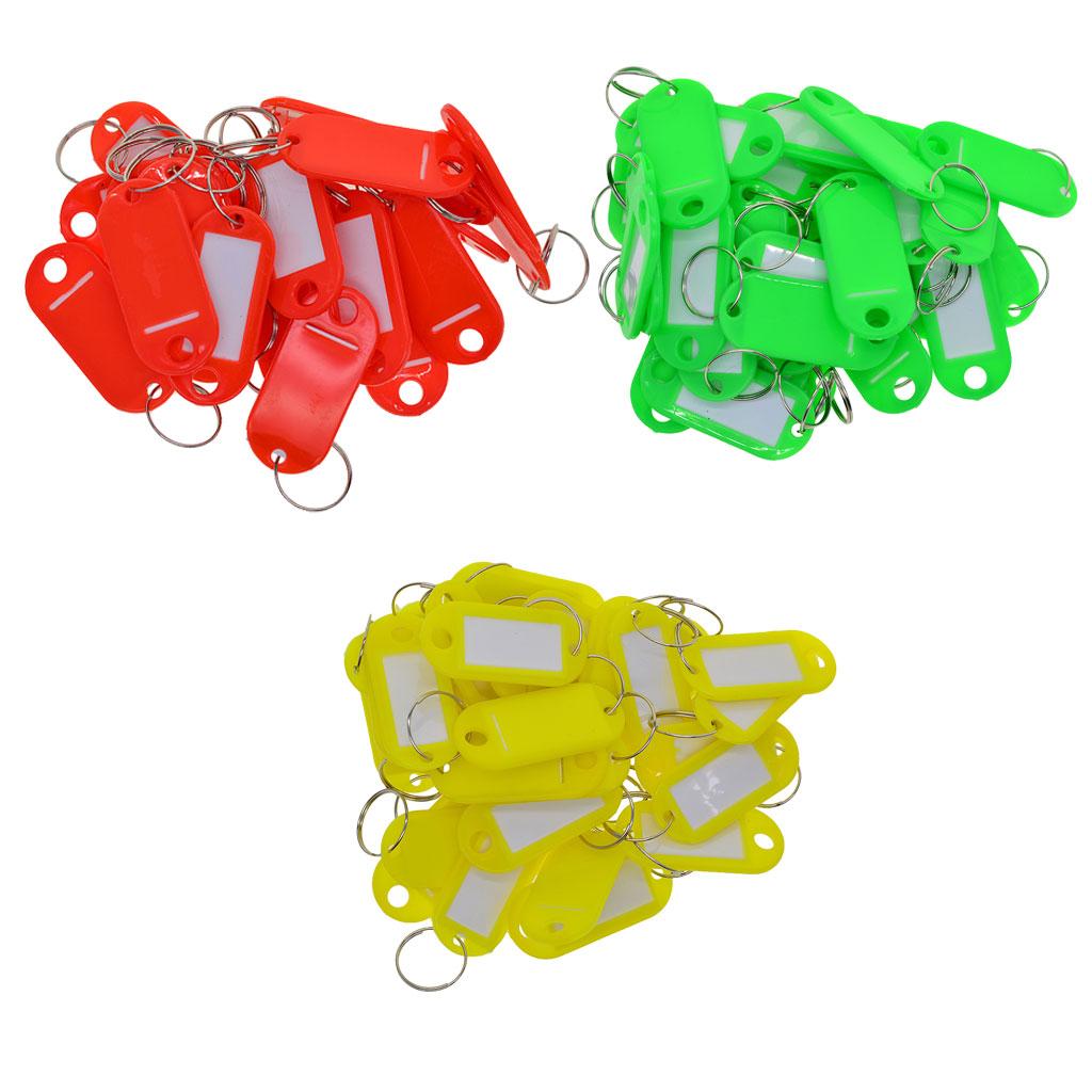 150 Chiếc Nhỏ Phím Nhựa Fobs Hành Lý ID Thẻ Nhãn Keyrings Với Tên Thẻ