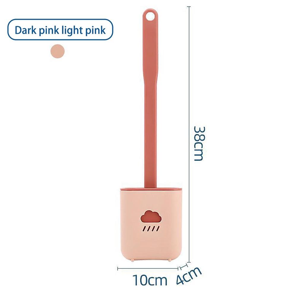 Chổi Cọ Nhà Vệ Sinh Hình Đám Mây - Cây Cọ Toilet Bồn Cầu Bằng SiliCon Có Giá Đựng Dán Tường