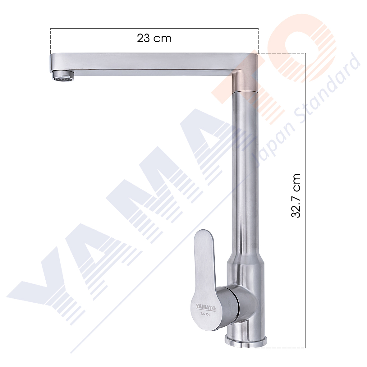 Vòi rửa chén nóng lạnh Inox 304 nguyên khối Yamato cao cấp YCNI01