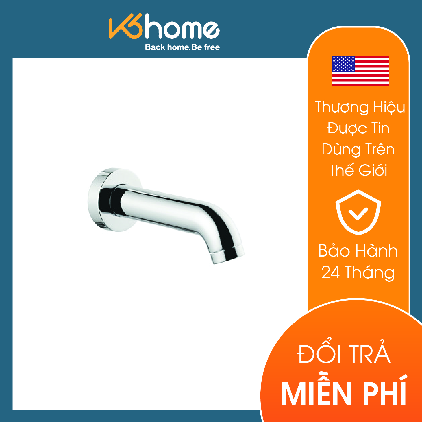 Vòi xả nước bồn tắm âm tường Moen - 130394