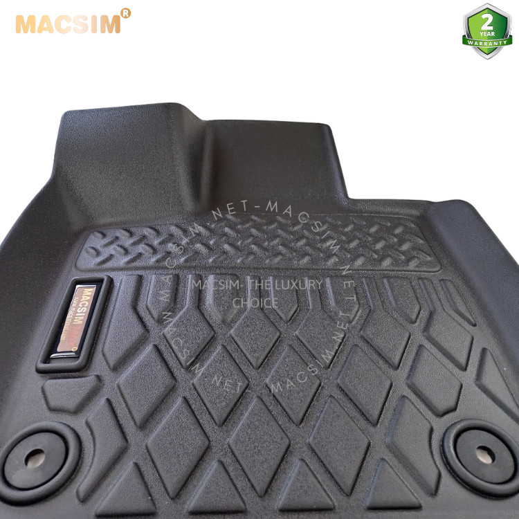 Thảm lót sàn xe ô tô VinFast VF8 Nhãn hiệu Macsim chất liệu nhựa TPE cao cấp màu đen