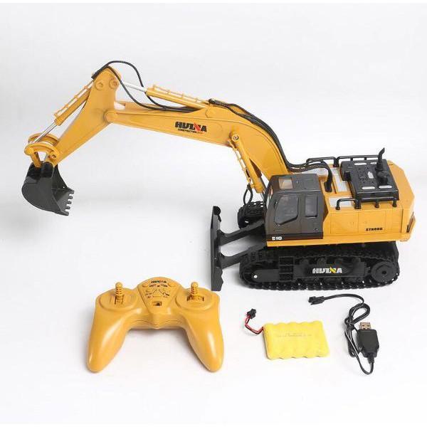 Máy xúc điều khiển từ xa - Bằng kim loại cao cấp  Excavator Alloy 2.4g wireless remote control 1:16