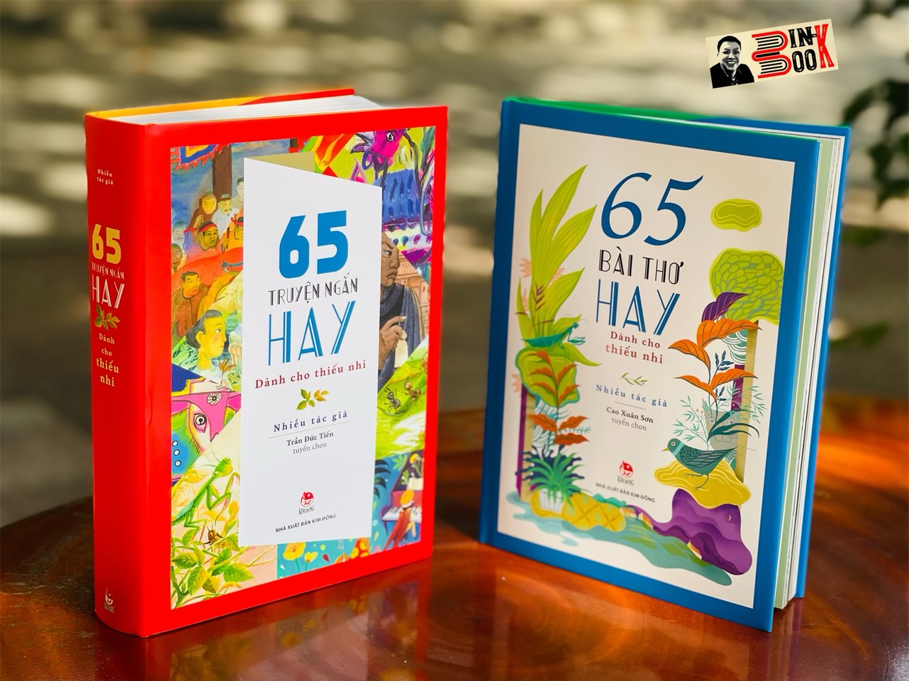 65 TRUYỆN NGẮN HAY dành cho thiếu nhi – 65 BÀI THƠ HAY dành cho thiếu nhi – Trần Đức Tiến và Cao Xuân Sơn tuyển chọn - bìa cứng minh họa màu rực rỡ – ấn bản kỷ niệm 65 năm thành lập NXB Kim Đồng .