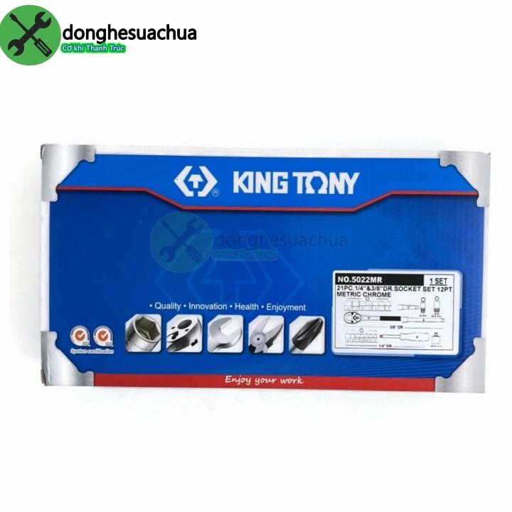 Bộ tuýp 1/4 và 3/8 inch Kingtony 5022MR 21 chi tiết