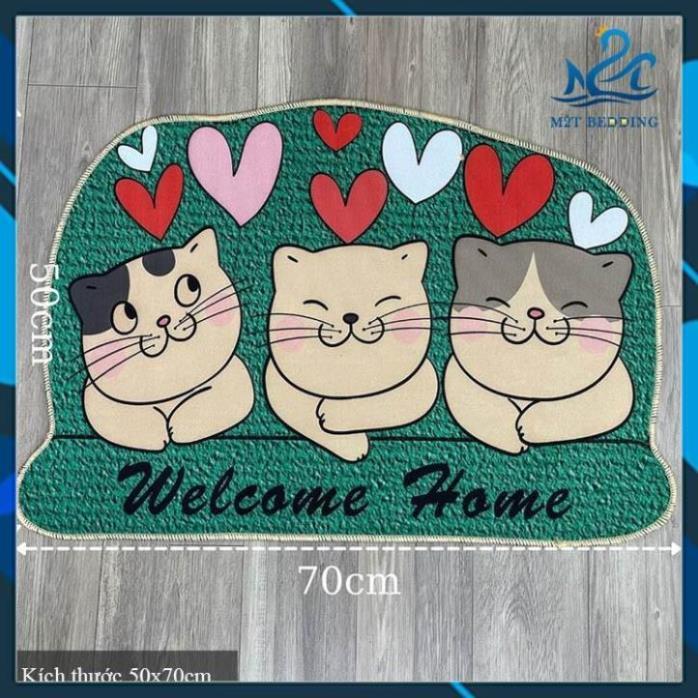 Thảm lau chân Bali , thảm chùi chân tết chống trơn trượt kích thước 50x70cm