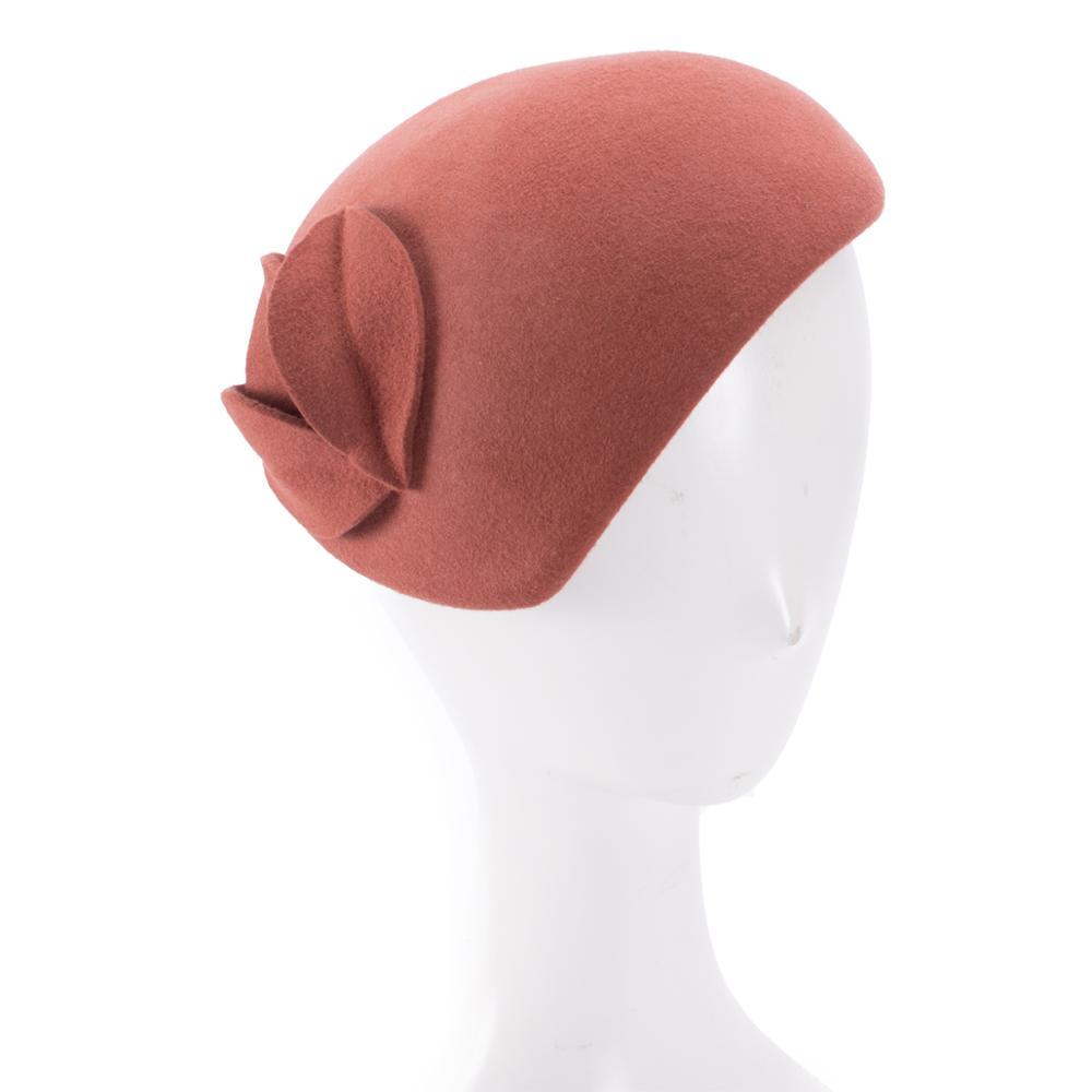 Giọt Nước Nữ Phong Cách Anh Quốc Len Cảm Thấy Fascinator Nón Hoa Tâm Mũ Nồi