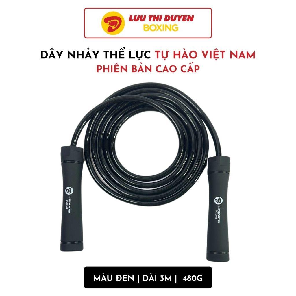 Dây Nhảy Thể Lực Tự Hào Việt Nam - Lừu Thị Duyên Boxing - Bản Cao Cấp - Nặng 480g - Dây PVC Lõi Đặc 10mm, Chống Mài Mòn,