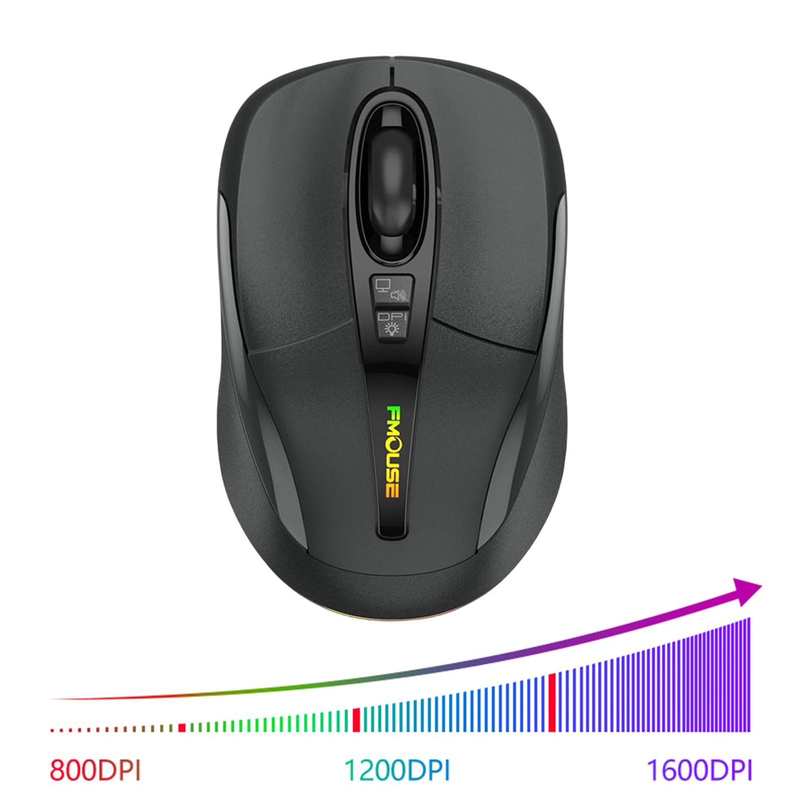 Bluetooth Mouse Portable Type for Windows 8 and above Office Elegant Black