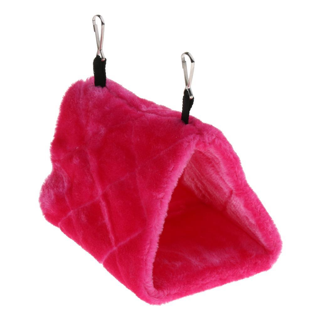 Comfortable Warm Plush Bed Bird Cage Hanging Toy Parrot Swing Hammock - S.