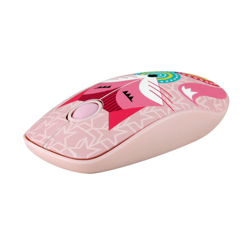 Chuột Không Dây Forter V8 Slient Mouse (Không tiếng ồn) Màu Hồng - Hàng Chính Hãng