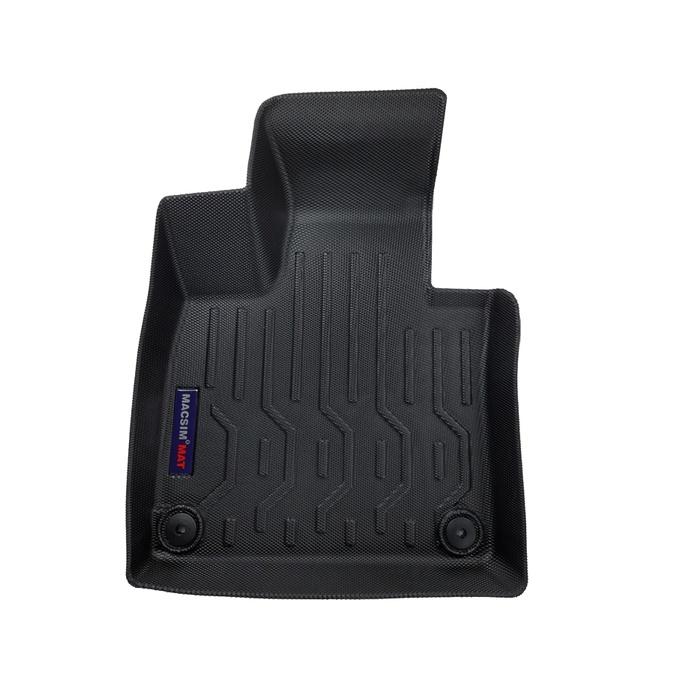 Thảm lót sàn xe ô tô Volvo XC90 2010-2019 Nhãn hiệu Macsim chất liệu nhựa TPV cao cấp màu đen nhám