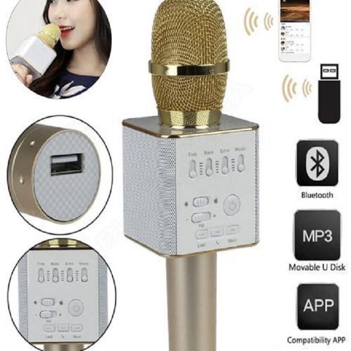 Micro karaoke Loa Bluetooth Q7 loai 1 giao mầu ngẫu nhiên