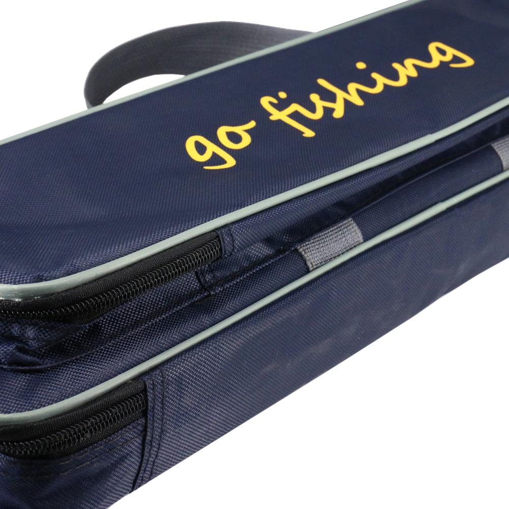 Túi đựng cần câu và đồ câu cá di động làm bằng vải oxford, chống nước và chống mài mòn.