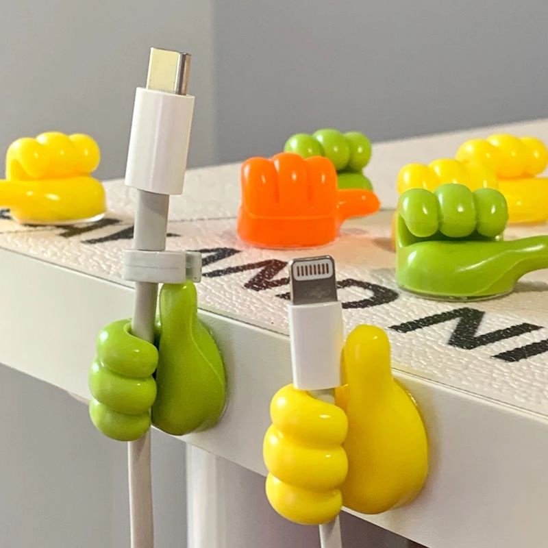 Set 10 Dụng Cụ Dán Tường Hình Bàn Tay Giúp Cố Định Dây Sạc, Vật Dụng Đa Năng Tiện Lợi