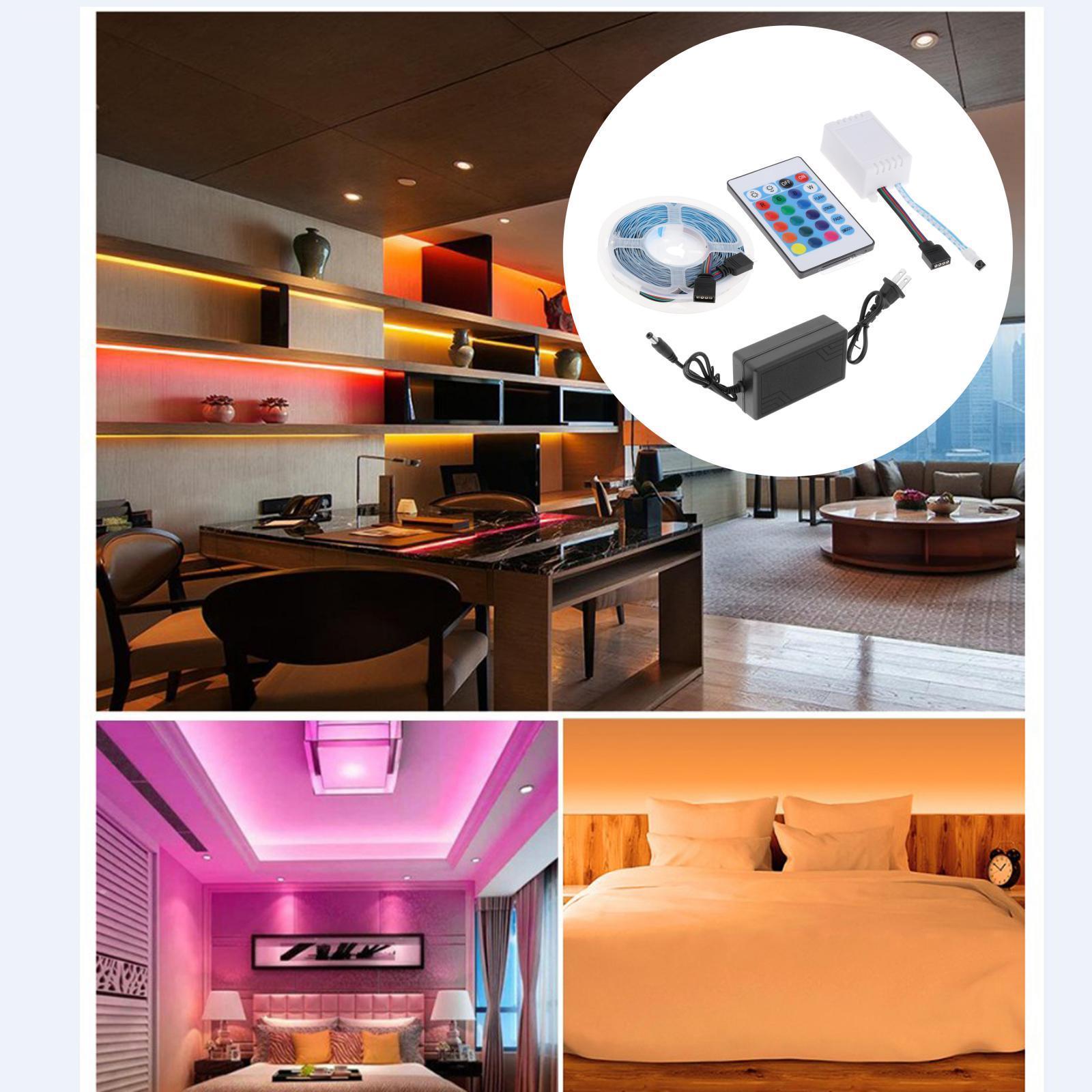 Outdoor LED Light Strip Remote IR Control for TV Living Room Home Bar Decor 24
