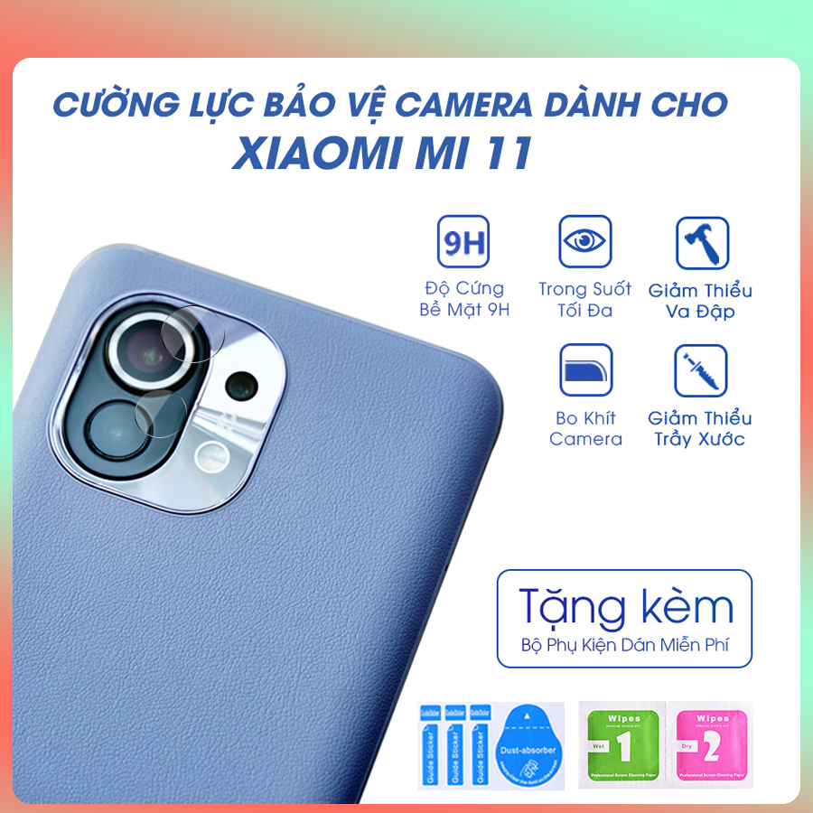 Kính Cường Lực Camera Dành Cho Xiaomi Mi 11- Hàng chính hãng