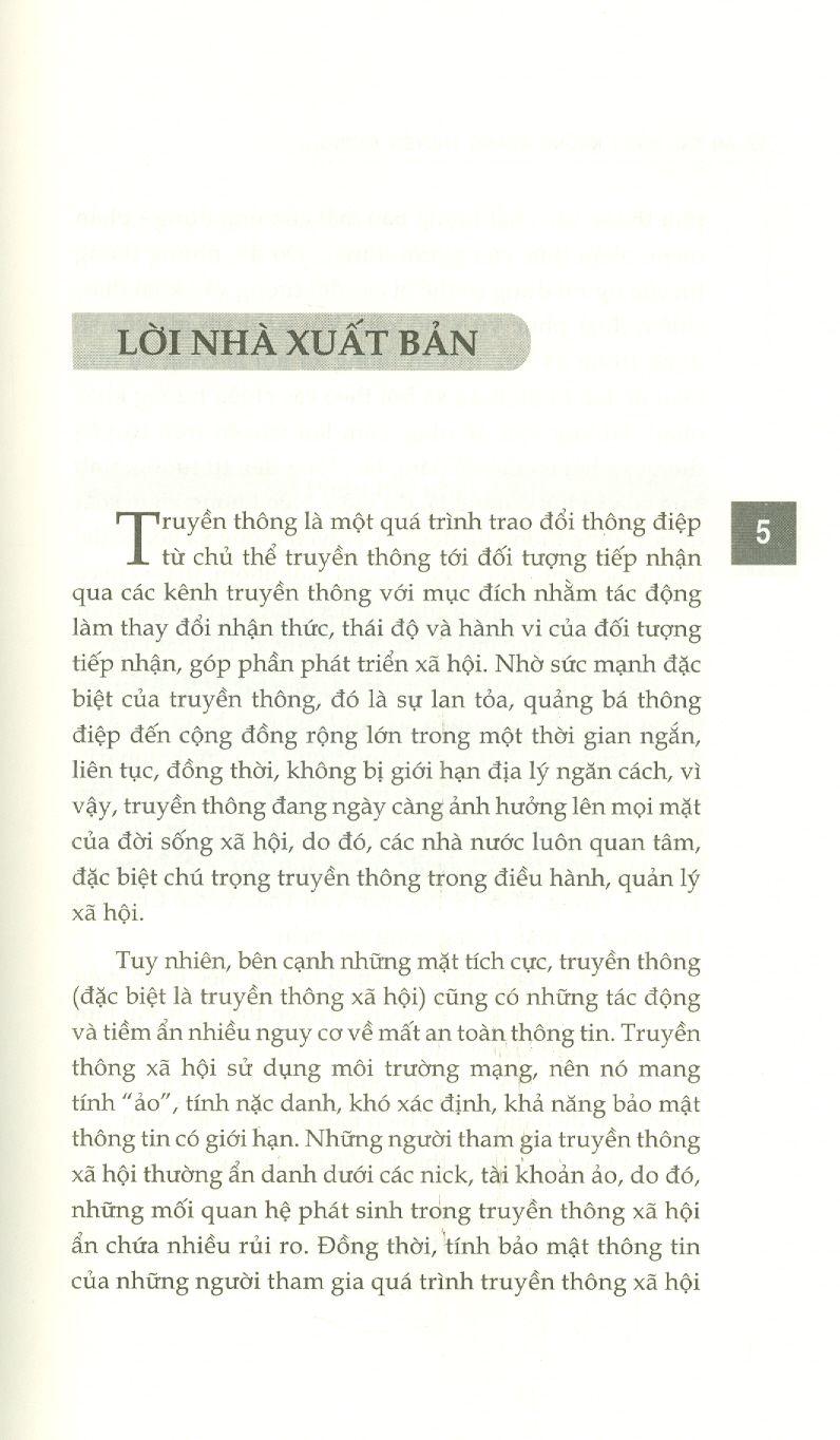 Quản trị, xử lý khủng hoảng truyền thông - Bài học quốc tế và vấn đề rút ra đối với Việt Nam (bản in 2022)