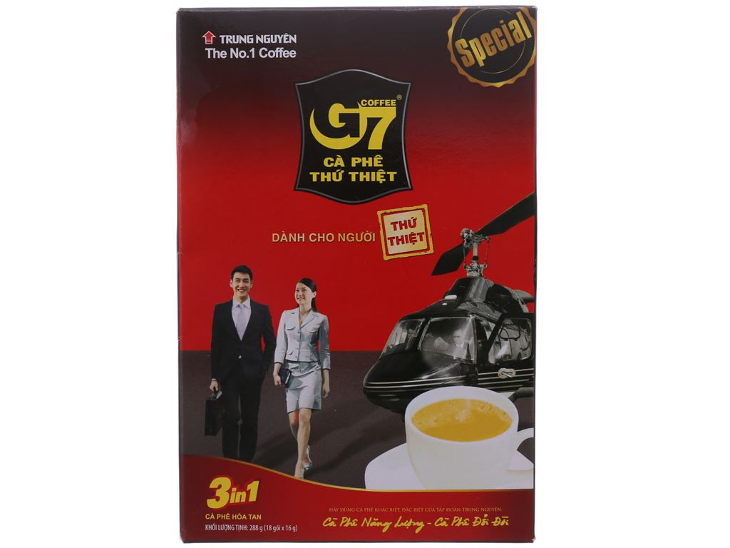 Cà Phê Trung Nguyên G7 hòa tan 3in1 hop 18 gói 288g