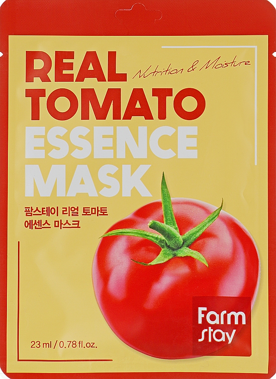 Set 10 Mặt Nạ dưỡng trắng da tinh chất cà chua -FARMSTAY REAL TOMATO ESSENCE MASK- 23ml